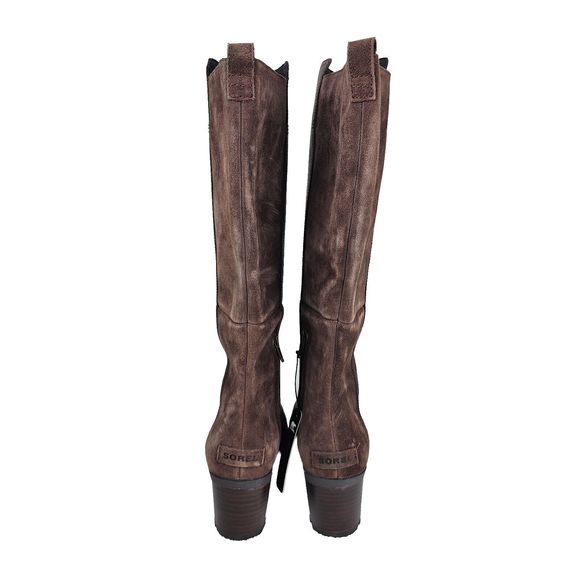 Sorel Cate Tall Brown Leather Waterproof Knee High Zip Women's Boots Size 10.5 - Picture 5 of 12
